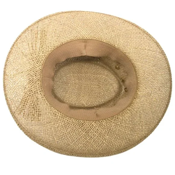 VINTAGE 1960s LADIES' PANAMA PORK PIE STRAW 3" BRIM HAT~w/21 GOLF PIN CHARMS - Picture 5 of 5